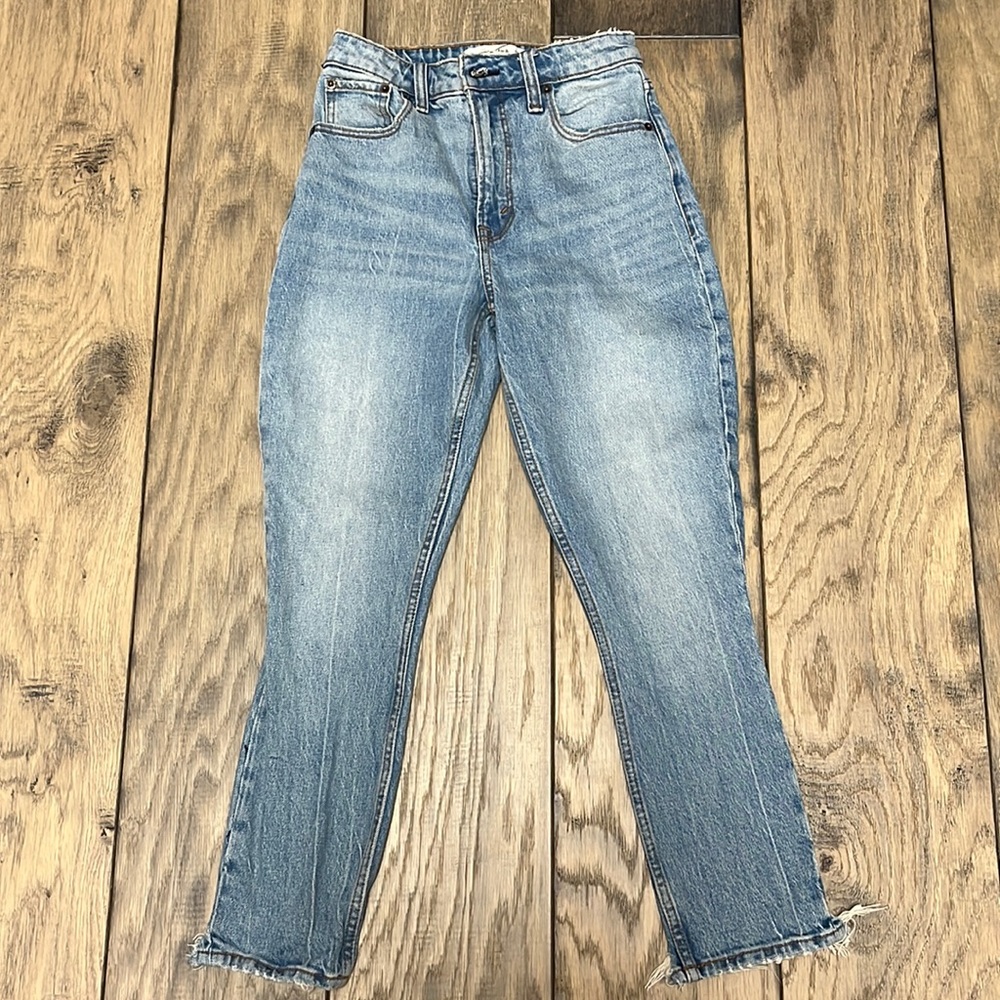 Abercrombie & Fitch Women's High Rise The Skinny Jeans - Light Blue